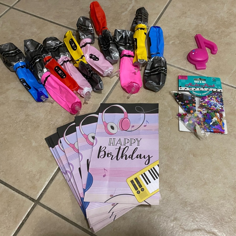Music themed Colorful Birthday Party Supplies Set
